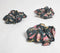 Midnight Floral Block Printed Scrunchie hair ties set of 3