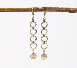 Metallic Ringlet Dangle Earrings