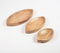 Marquise-Shaped Mango Wood Trays (set of 3)