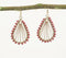 Metallic Yarn-Wrapped Gold-Toned Iron Droplet Earrings