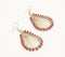 Metallic Yarn-Wrapped Gold-Toned Iron Droplet Earrings