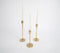 Minimal Gold Tone Aluminium Candle Sticks (Set of 3)