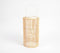 Minimal Handwoven Earthy Iron & Cane Candle Holder
