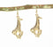 Metallic Giraffe Dangle Earrings