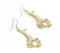 Metallic Giraffe Dangle Earrings