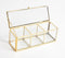 Minimal Glass & Metal 3-Compartment Jewelry Box