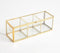 Minimal Glass & Metal 3-Compartment Jewelry Box