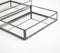 Minimal Metal & Glass Vanity Trays with Mirror Base set of 2