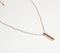 Minimal Rose-Gold Narrow Cuboid Pendant