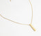 Minimal Golden-Toned Narrow Cuboid Pendant