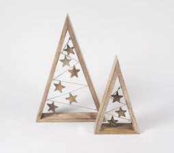 Minimal Wooden Christmas Decoratives (set of 2)