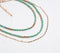 Mint Beaded Layered Chain necklace