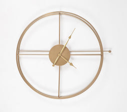 Minimal Round Metal Skeleton Wall Clock