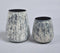 Monochrome Textured Glass Votives (Set of 2)