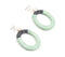 Mint Raffia & Resin Oval Earrings