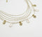 Monochrome-Toned Beads & Shell Layered Necklace with Extension Chain