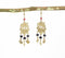 Metallic Elephant Charm Beaded Earrings