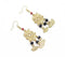 Metallic Elephant Charm Beaded Earrings