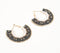 Monotone Beaded Fan Hoop Earrings