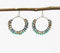 Multicolor Beads Hoop Earrings
