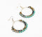 Multicolor Beads Hoop Earrings
