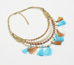 Multi-layer Tasseled Boho-chic Brass Necklace