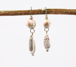Natural Seashell Drop Earrings
