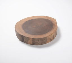 Natural Log-Shaped Wooden platter