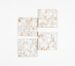 Mother-of-Pearl Square Coasters (set of 4)