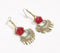 Natural Stone & Metallic Dangle Earrings