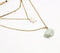 Natural Stone & Recycled Bone Layered Metallic necklace