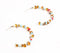 Natural Stones & Pearls C-Hoop Earrings