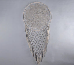 Neutral Crochet Mandala Dreamcatcher