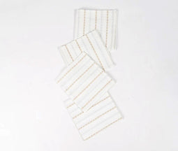 Neutral Striped Table Napkins (Set of 4)