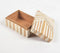 Neutral Striped MDF & Resin Jewelry Box