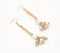 Neutral 'Beaded on Line' Dangle Earrings