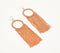 Nylon-Wrapped Iron Cluster-Dangle Earrings