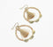 Neutral Beaded & Tasseled Hoop Earrings