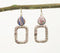 Nylon-Wrapped Iron & Clay Eclectic Dangle Earrings
