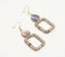 Nylon-Wrapped Iron & Clay Eclectic Dangle Earrings