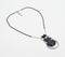 Noir Resin & Brass Y-Neck Necklace