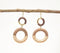 Neutral 'Circle on Circle' Dangle Earrings