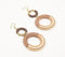 Neutral 'Circle on Circle' Dangle Earrings