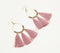 Nylon-Wrapped Iron Monochrome Shoulder-Duster Earrings