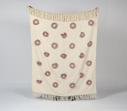 Pastel Flower Tufted Throw