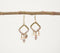 Pastel Beaded Metallic Dangle Earrings