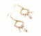Pastel Beaded Metallic Dangle Earrings