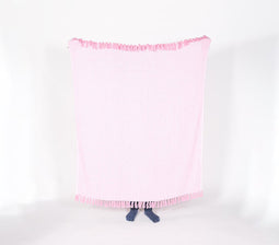 Pastel Handwoven Cotton Tasseled Throw