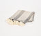 Neutral Striped & Tasseled Throw