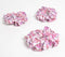 Pastel Rose-lilac Block printed Scrunchie hair ties set of 3